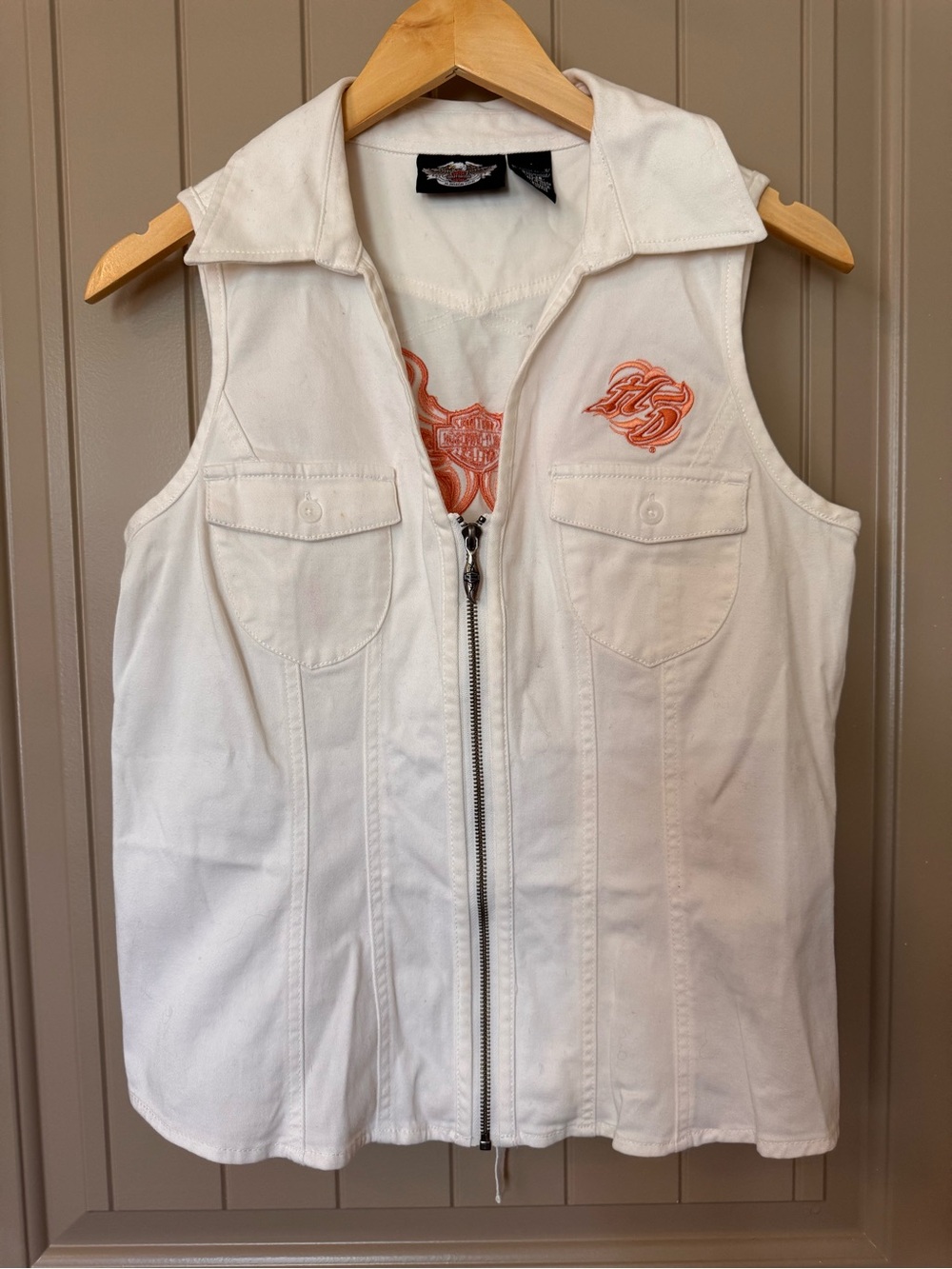 Harley Davidson Women’s Zip Front Embroidered Vest